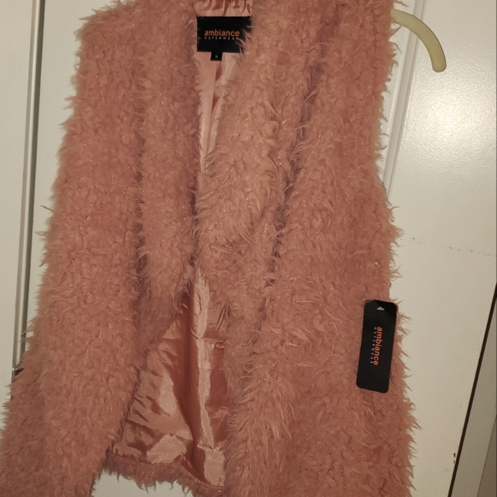 Mauve Fuzzy Vest